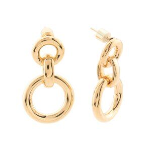 MILOR GOLD Yellow Gold Made In Italy 14kt Gold Doorknocker Dangle Earrings